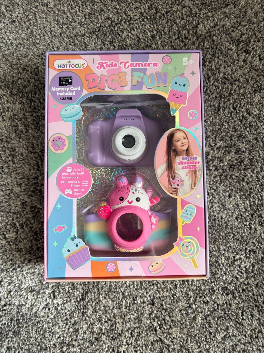 Kids Digi Fun Camera - Purple with Pink Unicorn Case
